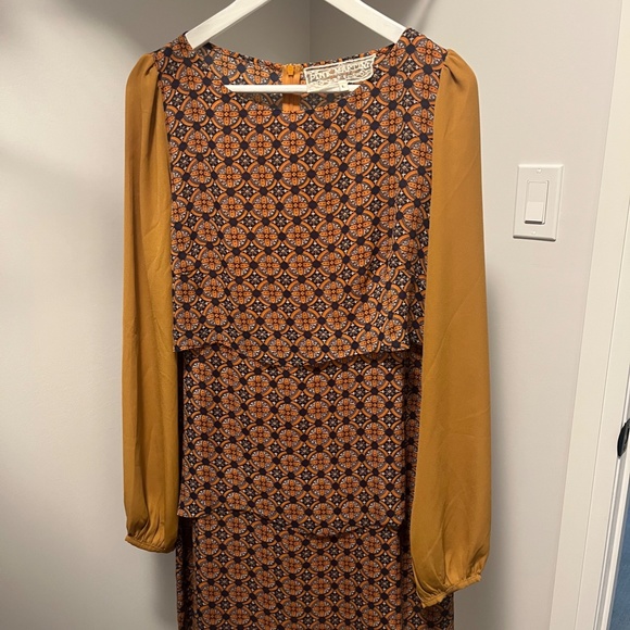 Unique Pink Martini Long Sleeve Pattern Dress- Large - Picture 4 of 7